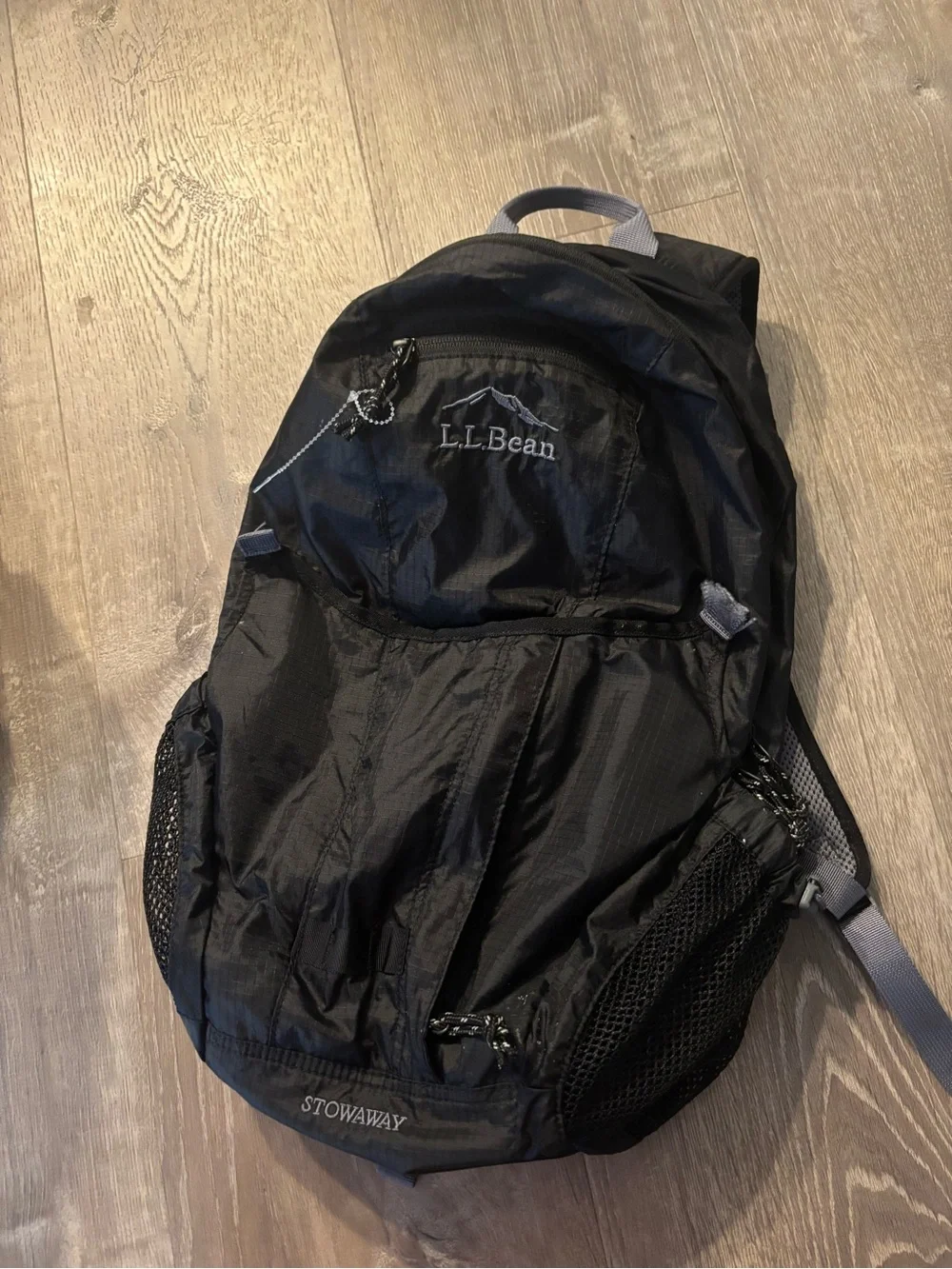 L.L. Bean Black Stowaway Packable Backpack